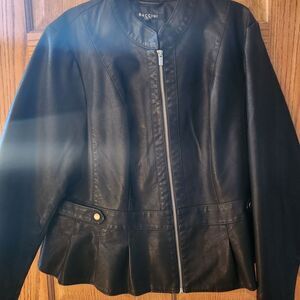 Baccini Women's Dark Leather Jacket